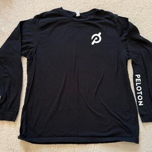 Peloton Black Long Sleeve Men's Tee Size XL - Measurements in pictures